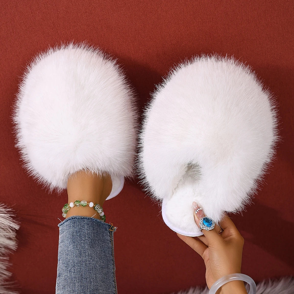 Fluffy Solid Baotou Slides