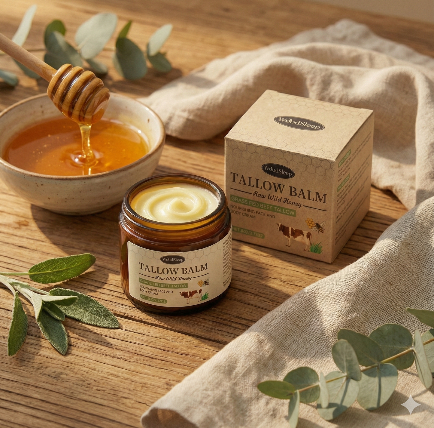 Tallow + Honey Nourishing Balm for Mature Skin