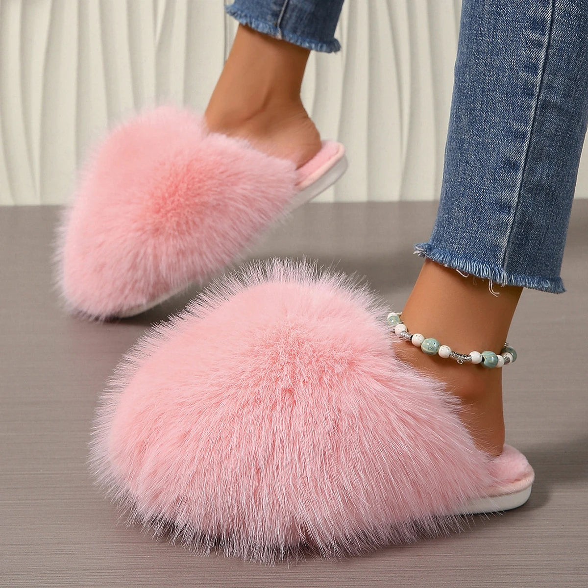 Fluffy Solid Baotou Slides