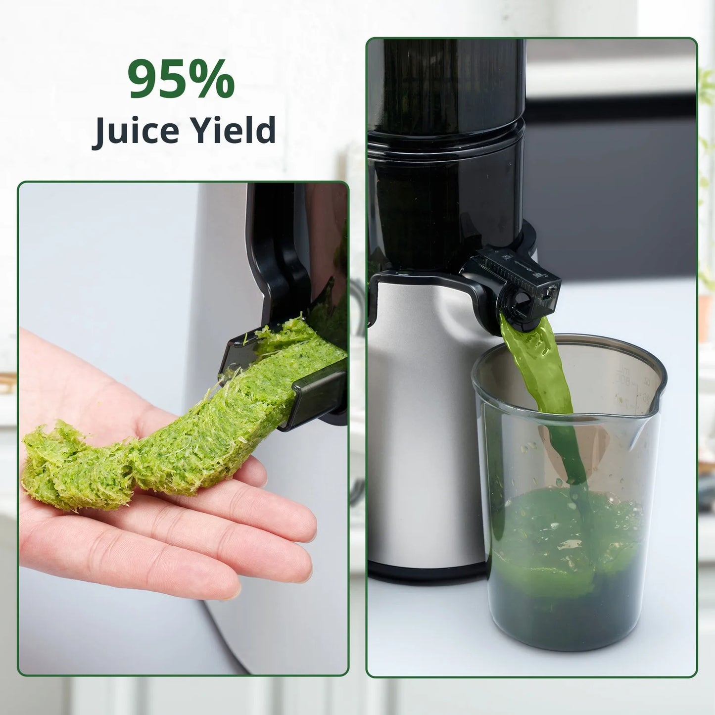 Cold Press Juicer, 4" Wide Chute Slow Masticating Juicer Machine