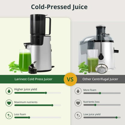 Cold Press Juicer, 4" Wide Chute Slow Masticating Juicer Machine